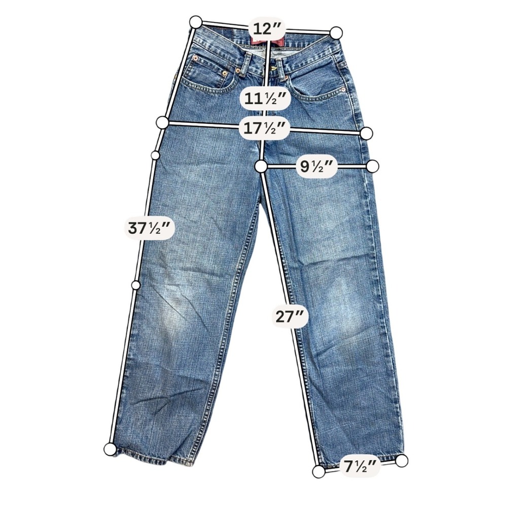 Levi's 550 Relaxed Fit Jeans Womens Slim Size 26x28 Blue Medium Wash - Picture 10 of 11